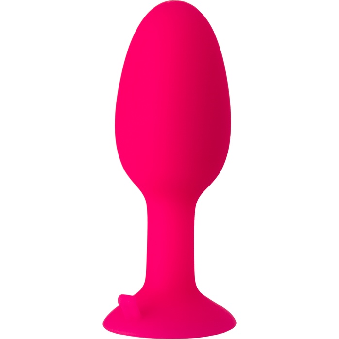 Розовая анальная втулка со стальным шариком внутри POPO Pleasure - 8,5 см. Фотография 4.