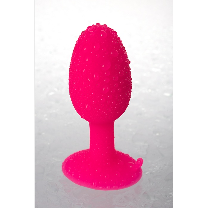 Розовая анальная втулка со стальным шариком внутри POPO Pleasure - 8,5 см. Фотография 9.