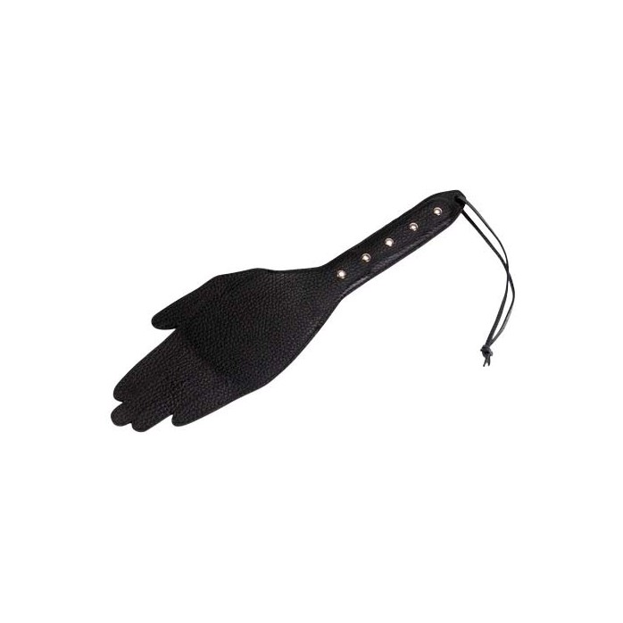 Чёрная хлопалка в форме ладошки - 35 см - BDSM accessories