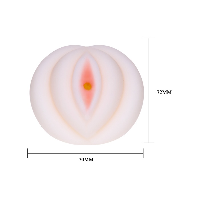 Рифленый мастурбатор-вагина из реалистичного материала. Фотография 6.