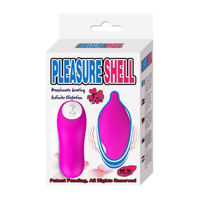 Лиловое виброяйцо Pleasure Shell в форме капли. Фотография 7.