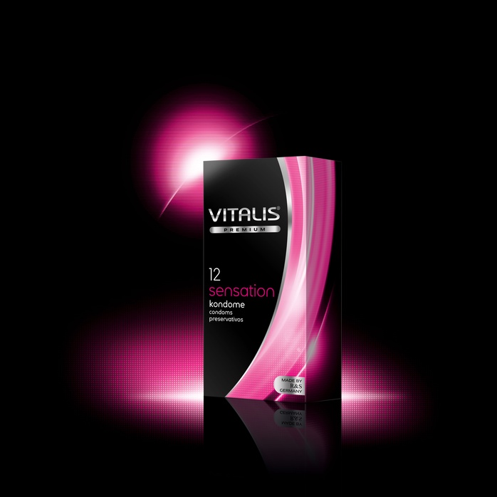 Презервативы VITALIS PREMIUM sensation с пупырышками и кольцами - 12 шт. Фотография 2.