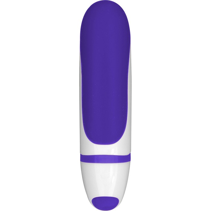 Фиолетово-белый мини-вибратор Petite - 8 см. Фотография 2.