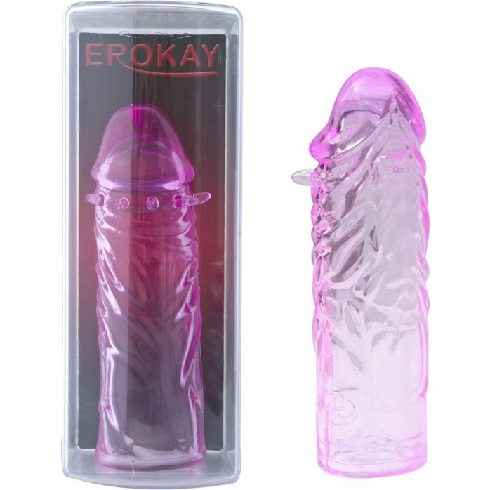 Фиолетовая насадка на пенис Secret Weapon