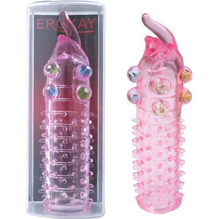 Розовая насадка на пенис Unicorn