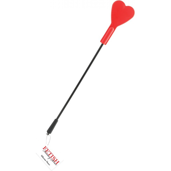 Стек с красным силиконовым сердечком на кончике Silicone Heart Red - Fetish Fantasy Series