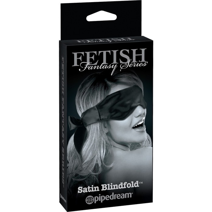 Сатиновая маска на глаза Satin Blindfold на широких завязках - Fetish Fantasy Limited Edition. Фотография 3.