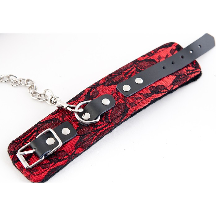 Красные кружевные наручники - Marcus. Фотография 2.