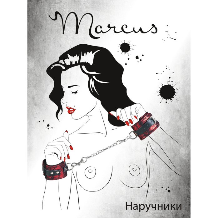 Красные кружевные наручники - Marcus. Фотография 3.