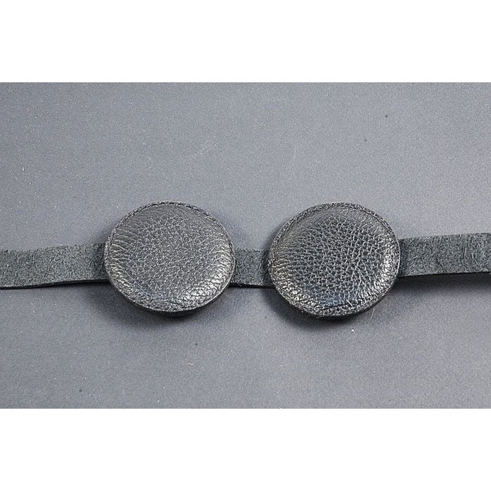 Чёрные кожаные очки-шоры Слепец. Фотография 2.