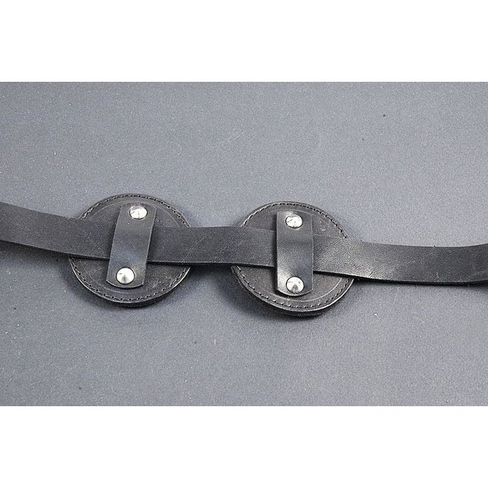 Чёрные кожаные очки-шоры Слепец. Фотография 3.