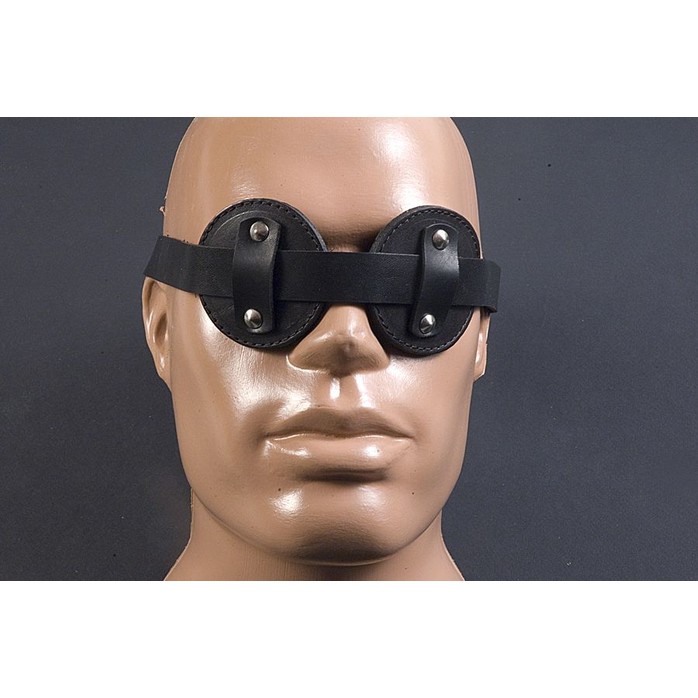 Чёрные кожаные очки-шоры Слепец