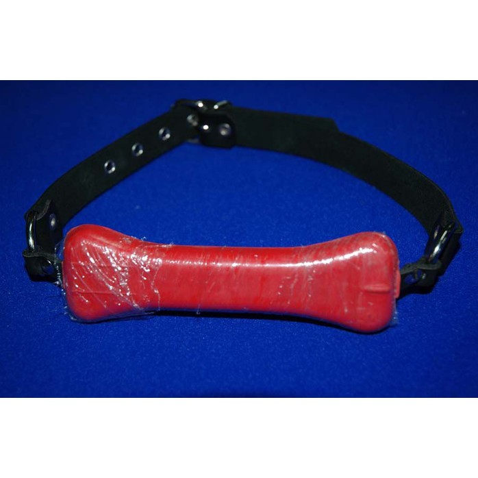 Кляп-трензель Боун с красной резиновой косточкой