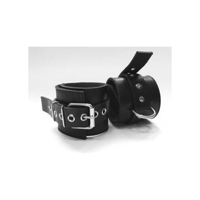 Чёрные подшитые наножники с кольцом