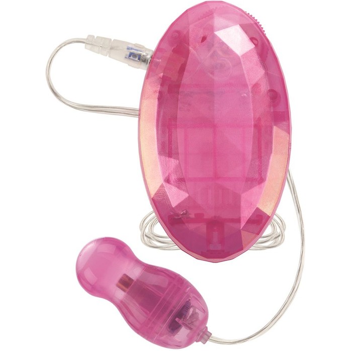 Розовая вибропулька с пультом-кристаллом и светодиодами Lighted Shimmers LED Bliss Teasers - Lighted Shimmers. Фотография 2.