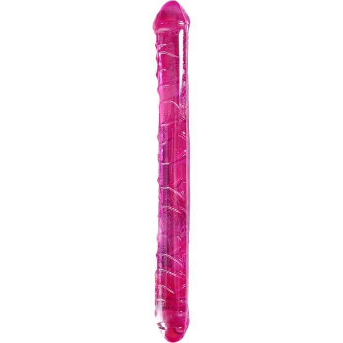 Розовый двухсторонний фалоимитатор - 30 см