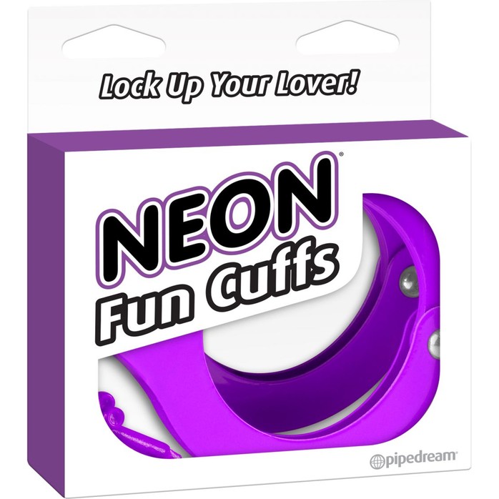 Фиолетовые металлические наручники с ключиками - Neon Luv Touch