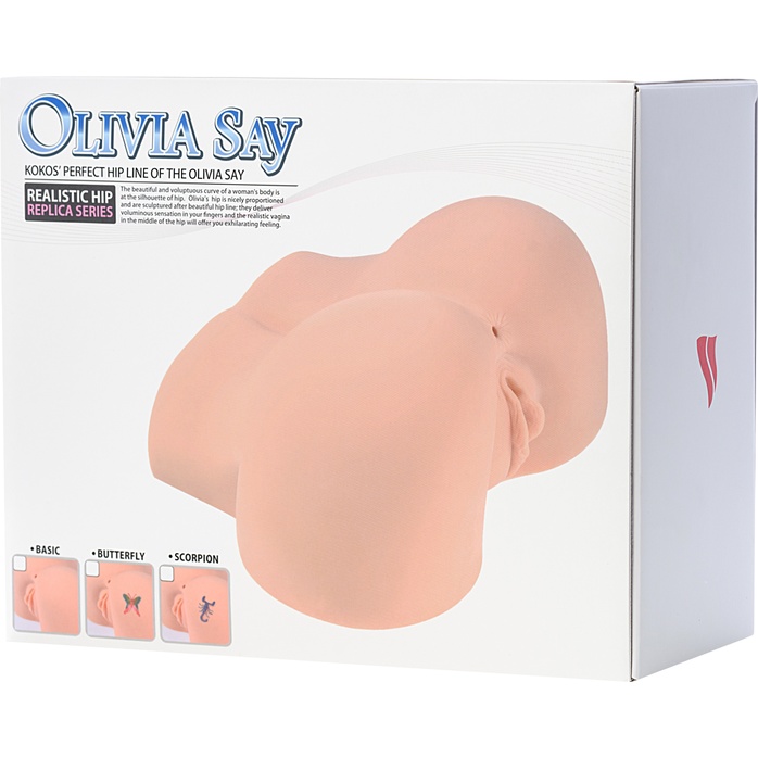 Вибрирующий мастурбатор-полуторс Olivia Say: вагина и анус. Фотография 7.