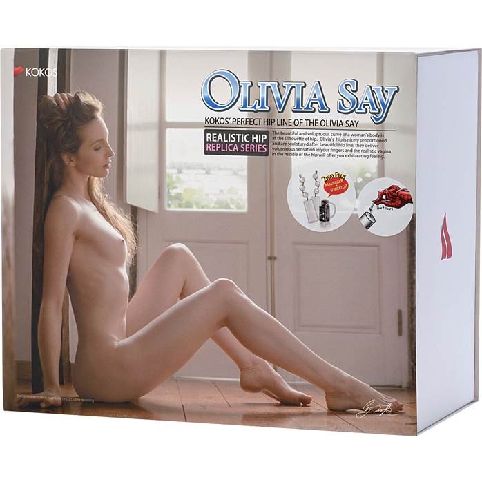 Вибрирующий мастурбатор-полуторс Olivia Say: вагина и анус. Фотография 8.