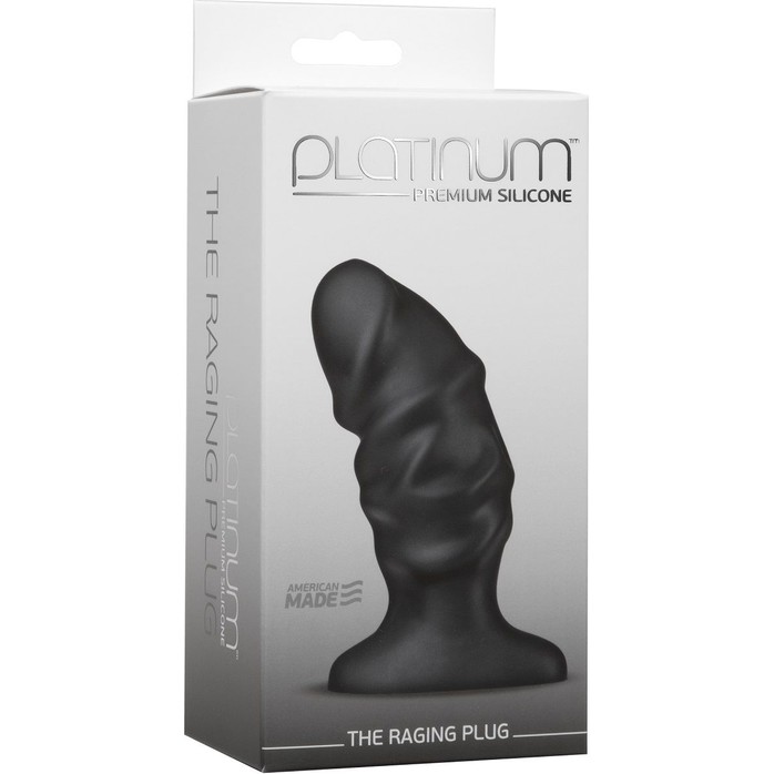 Черный анальный фаллос Raging Plug - 11 см - Platinum Premium Silicone. Фотография 2.
