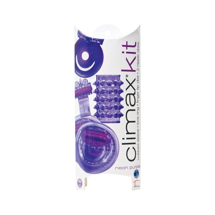 Набор фиолетовых насадок Climax Kit Neon Purple - Climax