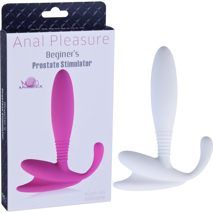 Белый анальный стимулятор простаты Anal Pleasure Beginers Prostate - 12 см.