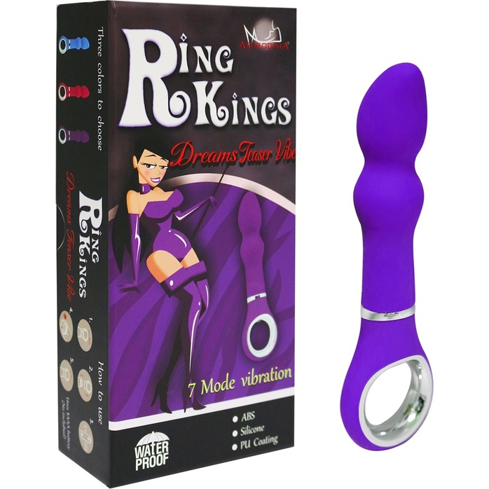 Фиолетовый вибратор Ring Kings - 7 Mode Dreams Vibe. Фотография 2.