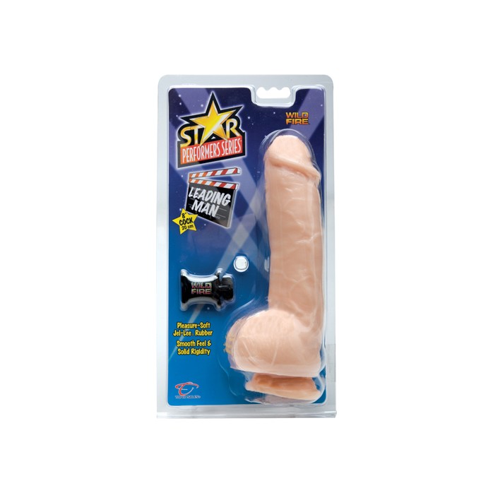 Телесный фаллоимитатор на присоске Star Performer Series Leading Man Light - 20 см - Star Performer. Фотография 3.