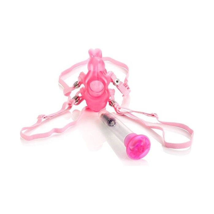 Розовая вагинальная пробочка с зайкой для клитора BUNNY. Фотография 3.