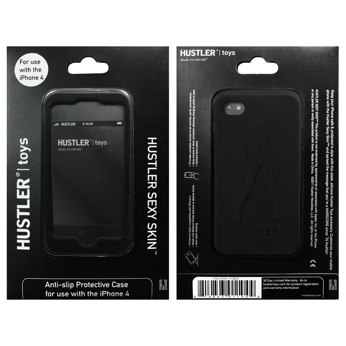 Черный силиконовый чехол HUSTLER для iPhone 4, 4S