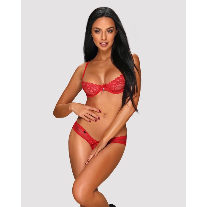 Комплект Alabastra с полуоткрытым бюстгальтером. Фотография 3.