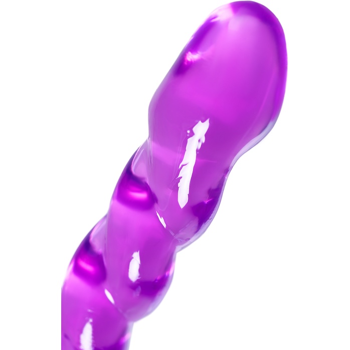 Фиолетовый двусторонний фаллоимитатор Tanza - 27,5 см. Фотография 8.