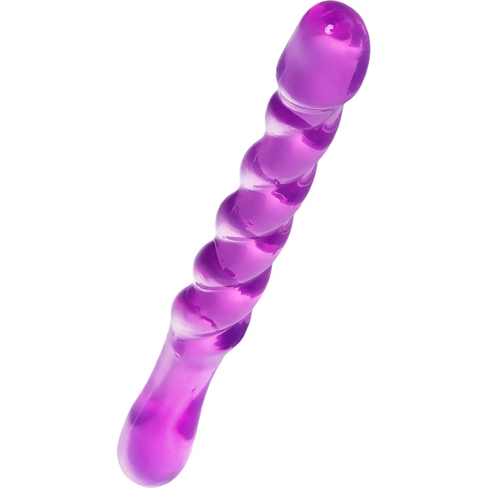 Фиолетовый двусторонний фаллоимитатор Tanza - 27,5 см