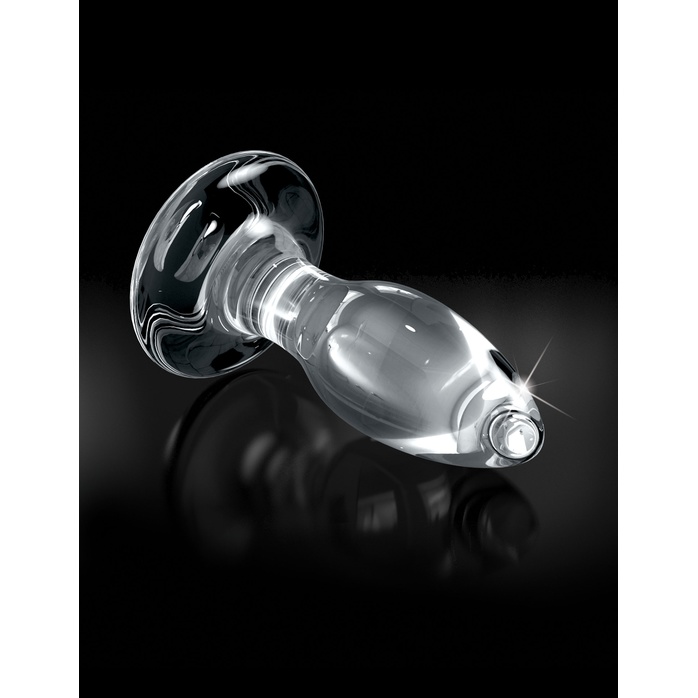 Прозрачная стеклянная пробка Icicles №91 с силиконовой присоской - 10 см - Icicles. Фотография 7.