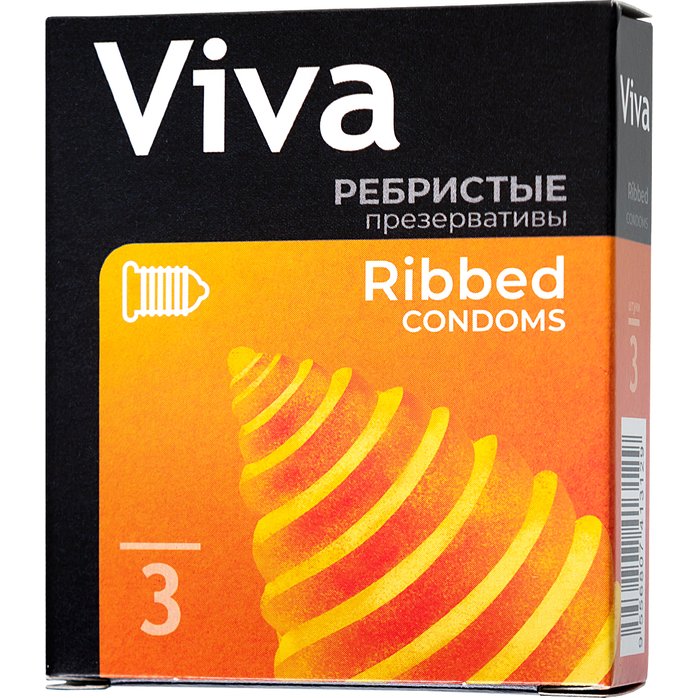 Ребристые презервативы VIVA Ribbed - 3 шт. Фотография 7.