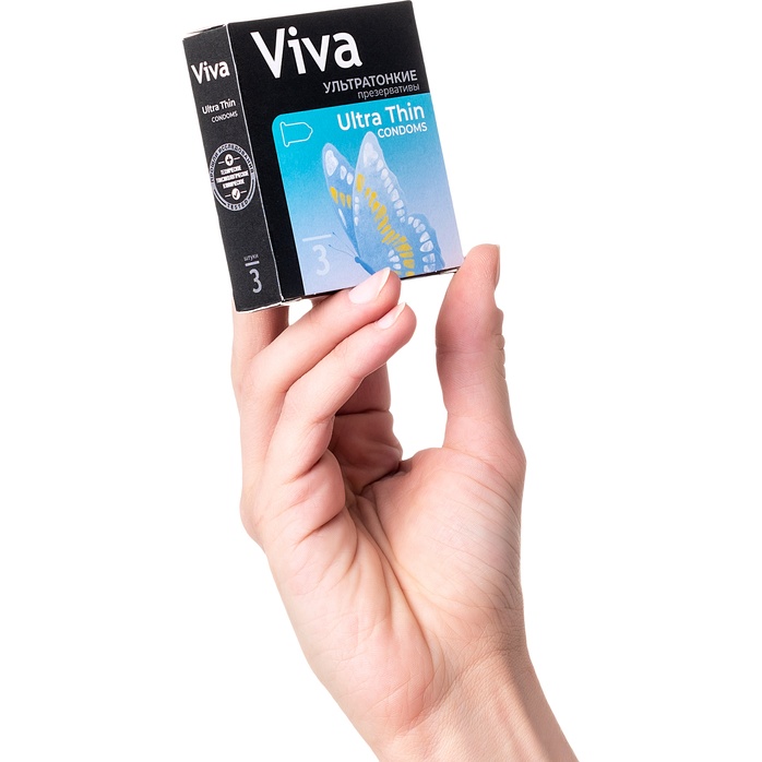 Ультратонкие презервативы VIVA Ultra Thin - 3 шт. Фотография 4.