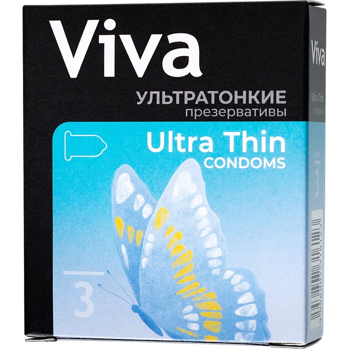 Ультратонкие презервативы VIVA Ultra Thin - 3 шт. Фотография 6.