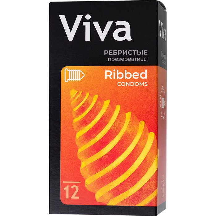 Ребристые презервативы VIVA Ribbed - 12 шт. Фотография 6.