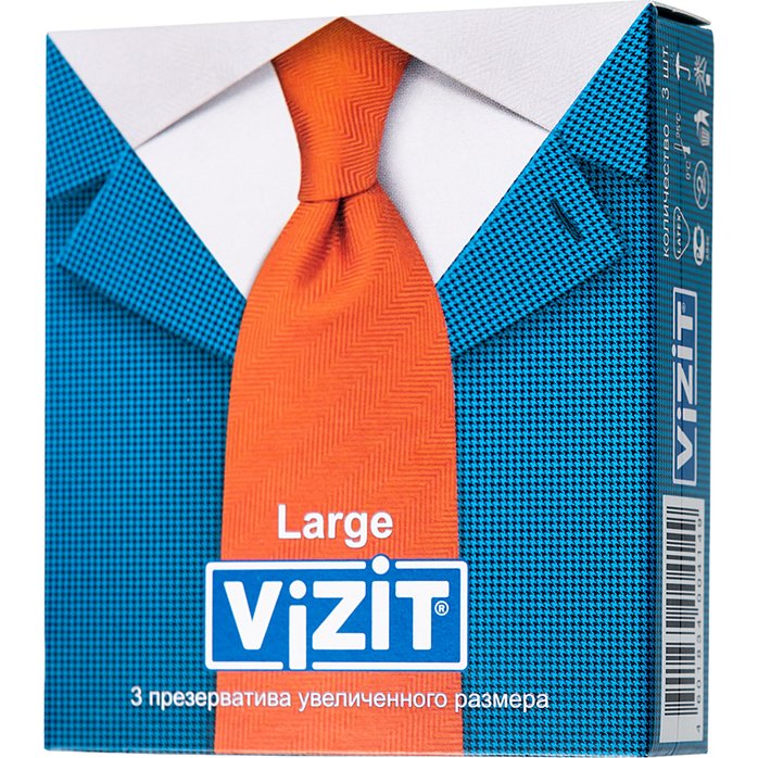 Презервативы VIZIT Large увеличенного размера - 3 шт. Фотография 6.