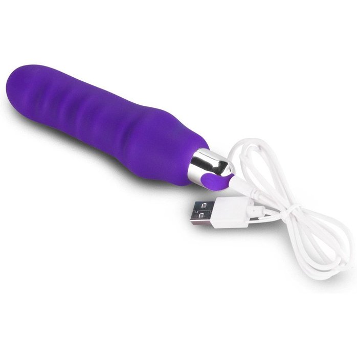 Фиолетовый вибратор Rechargeable IJOY Silicone Waver - 16,5 см. Фотография 3.