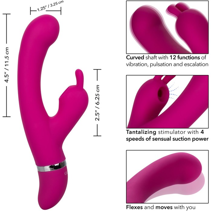 Лиловый вибратор-кролик Foreplay Frenzy Bunny Kisser. Фотография 2.