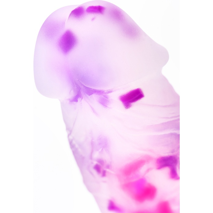 Прозрачный фаллоимитатор Apolo с цветными вкраплениями - 24 см. Фотография 7.