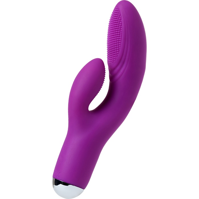 Фиолетовый вибратор с ресничками Anita - 18 см