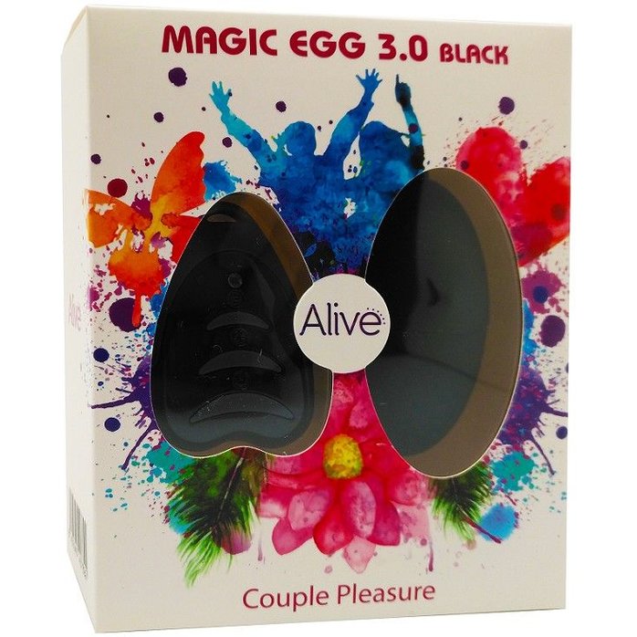 Черное виброяйцо Magic Egg 3.0 с пультом. Фотография 2.