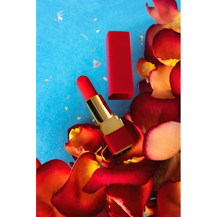 Красный вибратор-помада Pansies - 9 см - Flovetta. Фотография 13.