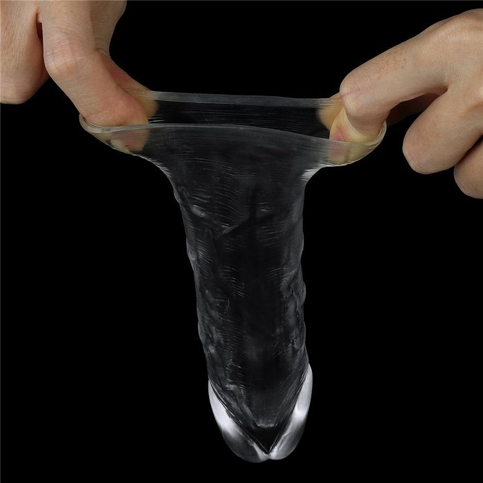 Прозрачная насадка-удлинитель Flawless Clear Penis Sleeve Add 1 - 15,5 см. Фотография 11.