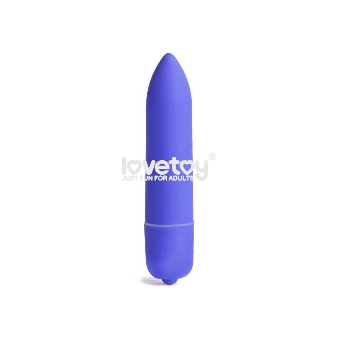 Синяя вибропуля X-Basic Long Bullet 10 speeds - 9 см
