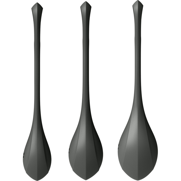 Набор из 3 черных вагинальных шариков Yoni Power 2. Фотография 3.