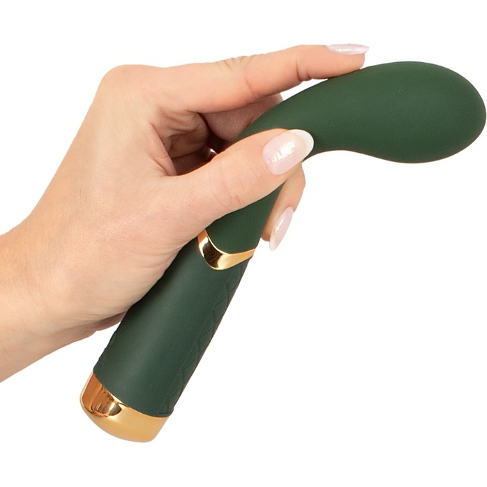 Зеленый стимулятор точки G Luxurious G-Spot Massager - 19,5 см - You2Toys. Фотография 5.