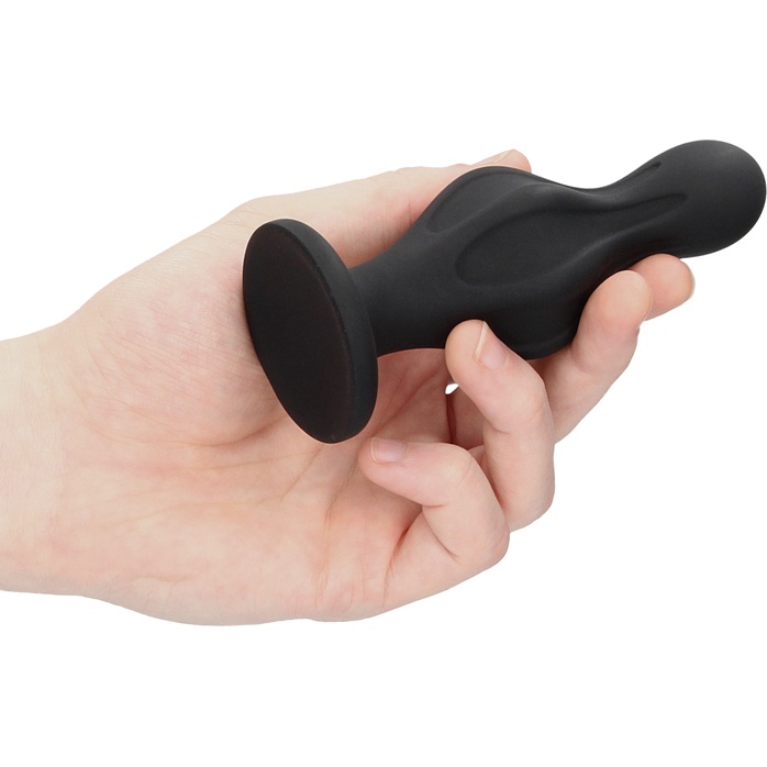 Черная анальная пробка Magic Butt Plug - 11,3 см - Ouch!. Фотография 2.